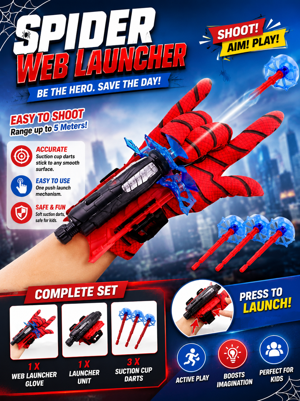 Spider Web Launcher Toy | Perfect Gift for Young Superheroes 🦸‍♂️💥