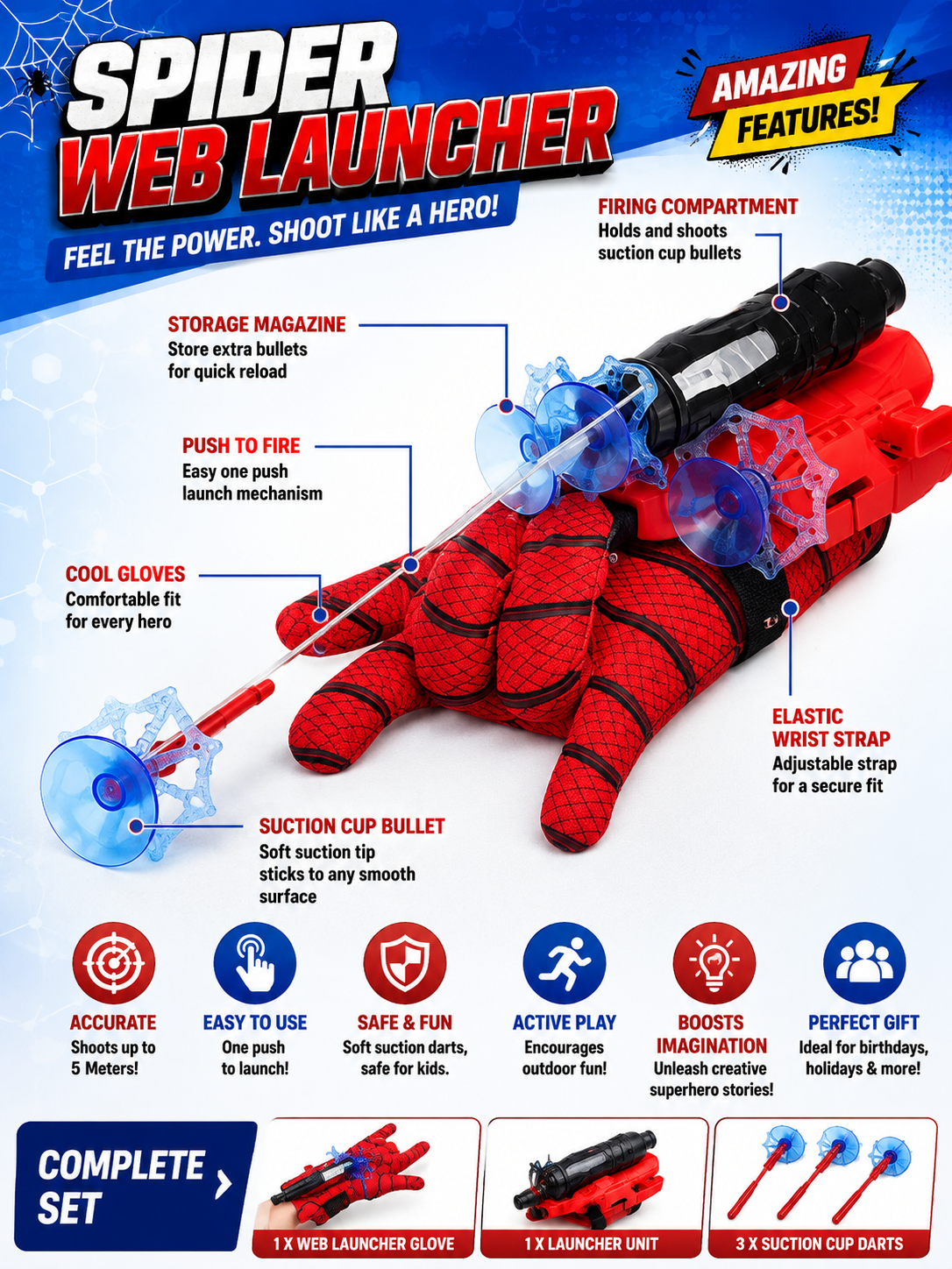 Spider Web Launcher Toy | Perfect Gift for Young Superheroes 🦸‍♂️💥