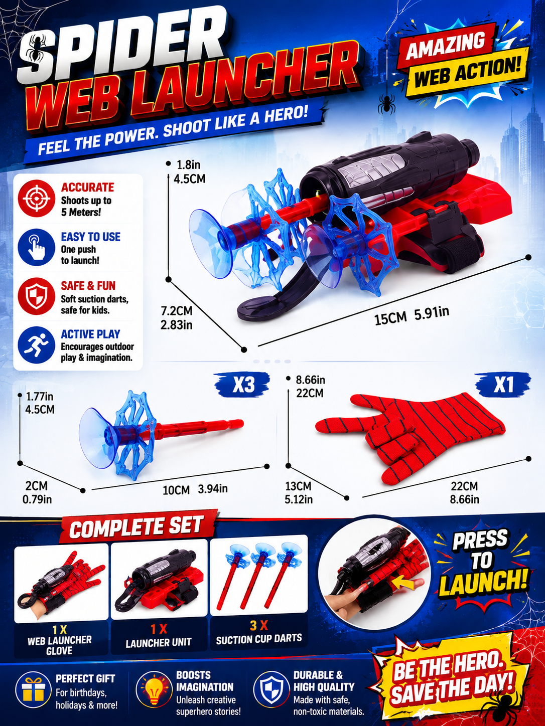 Spider Web Launcher Toy | Perfect Gift for Young Superheroes 🦸‍♂️💥