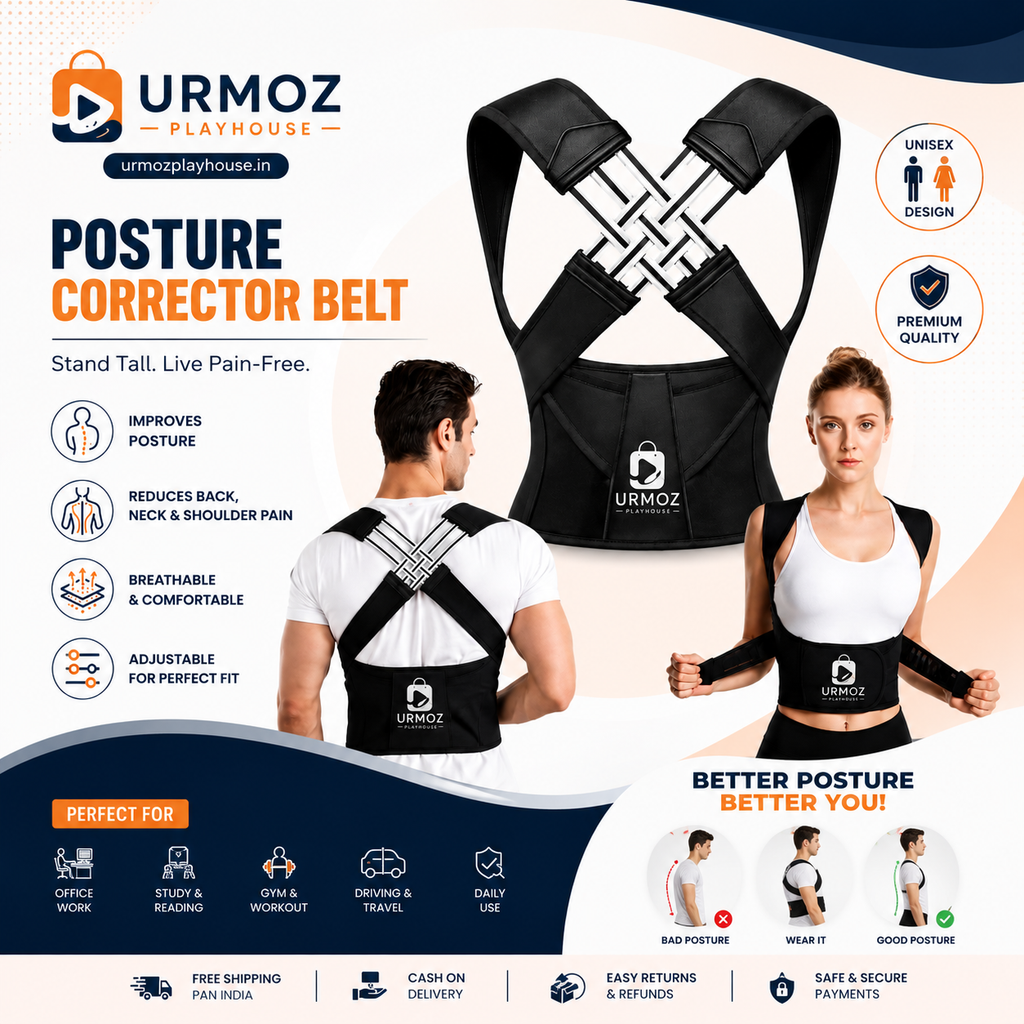 Adjustable Posture Corrector Belt for Men & Women | Back & Shoulder Support Brace