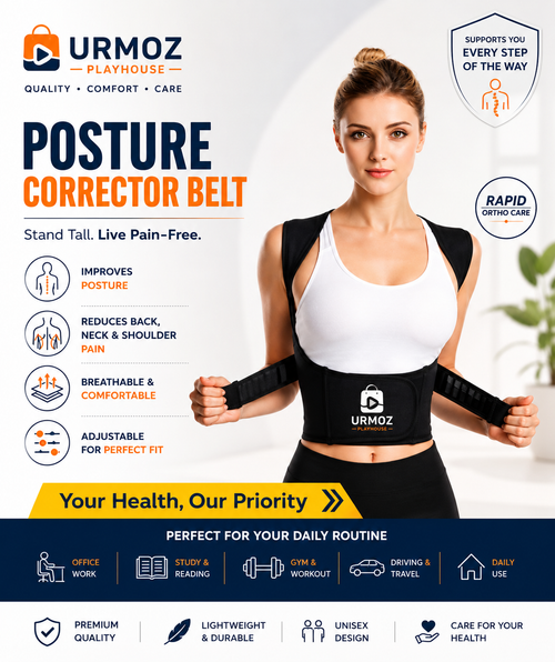 Adjustable Posture Corrector Belt for Men & Women | Back & Shoulder Support Brace