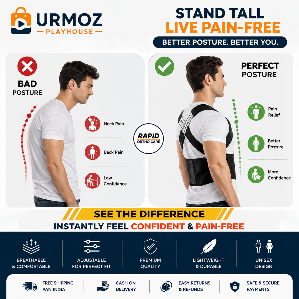 Adjustable Posture Corrector Belt for Men & Women | Back & Shoulder Support Brace