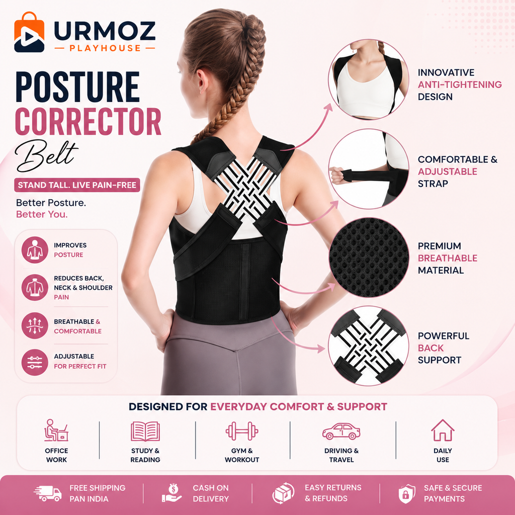 Adjustable Posture Corrector Belt for Men & Women | Back & Shoulder Support Brace