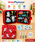 ✨🎨 Magic Reusable Doodle Drawing Book for Kids 🖍️ | 3 Color Pens & Wipe Cloth