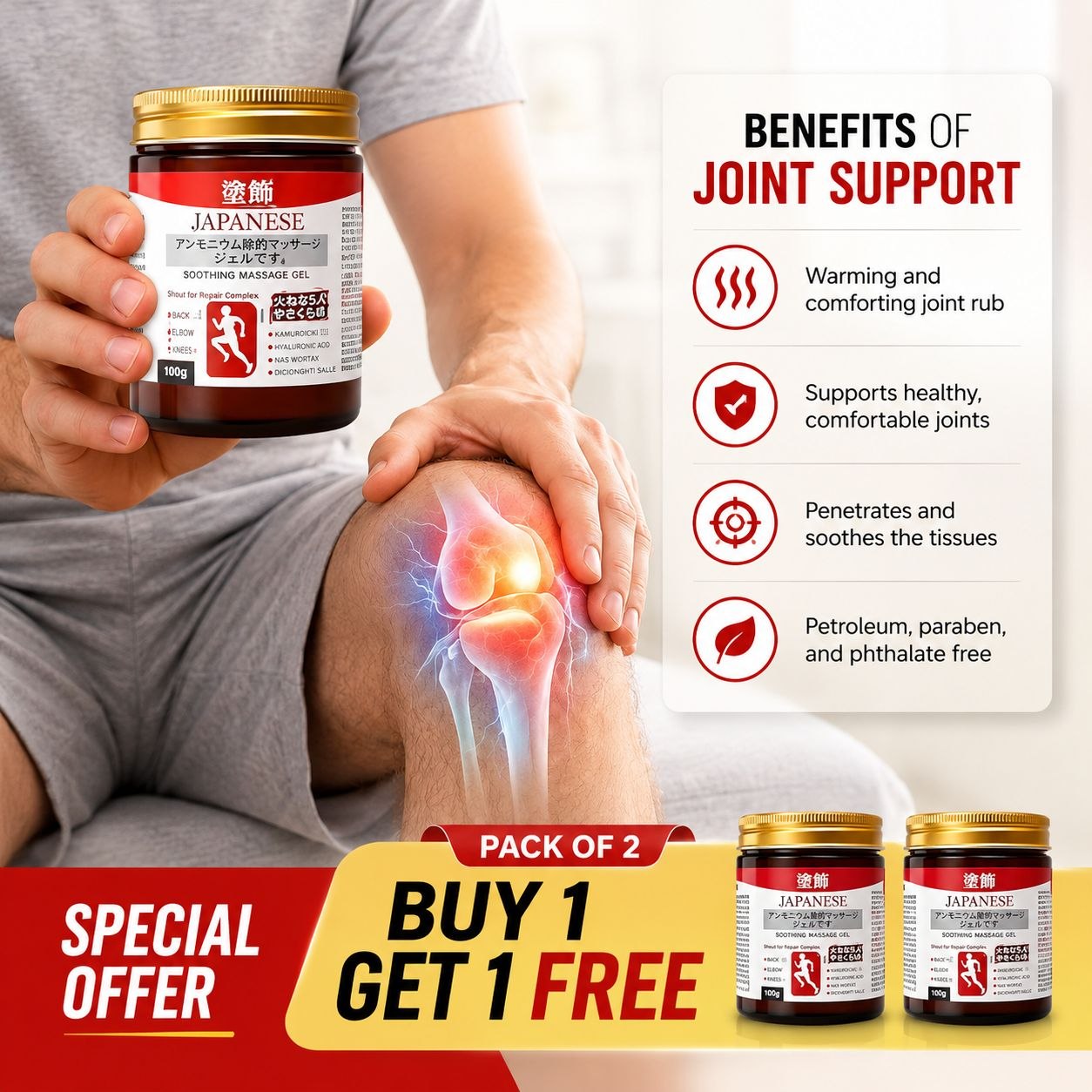 Japanese Herbal pain relief gel (Buy 1 Get 1 free!!!!!)